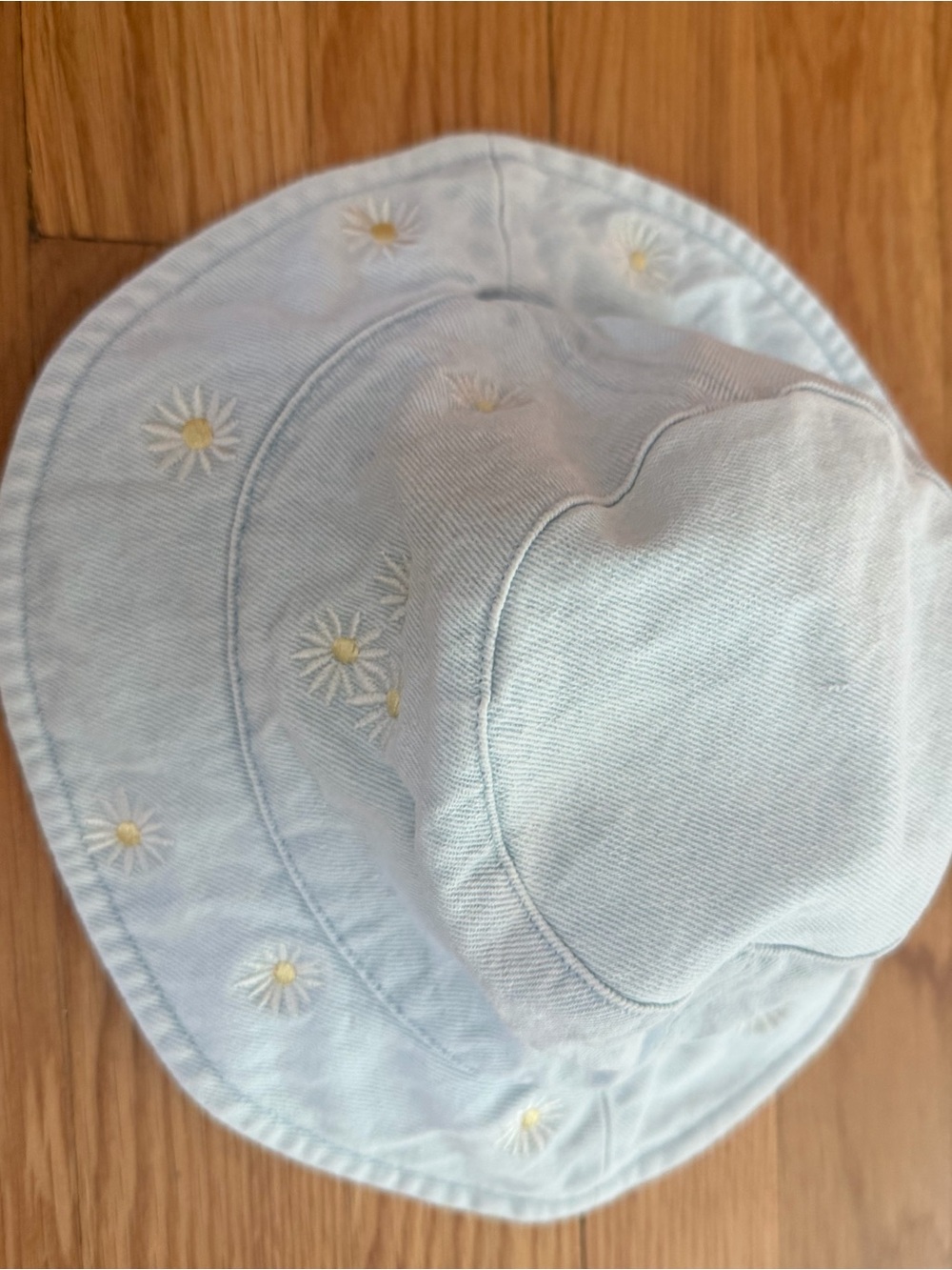 Gap Daisy Embroidered Denim Bucket Hat